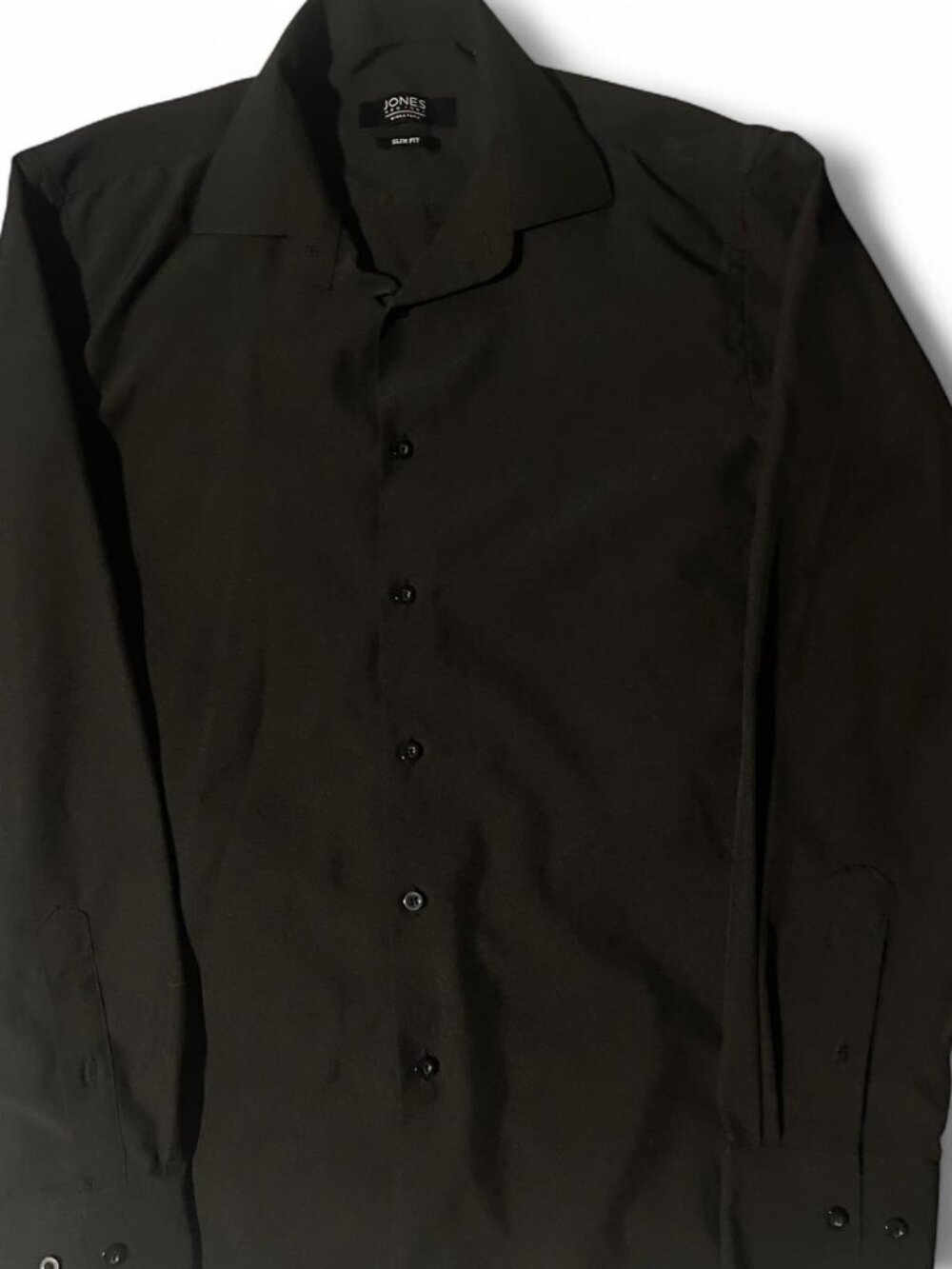 Jones New York Signature Slim Fit Long Sleeve Button Up Shirt - Black